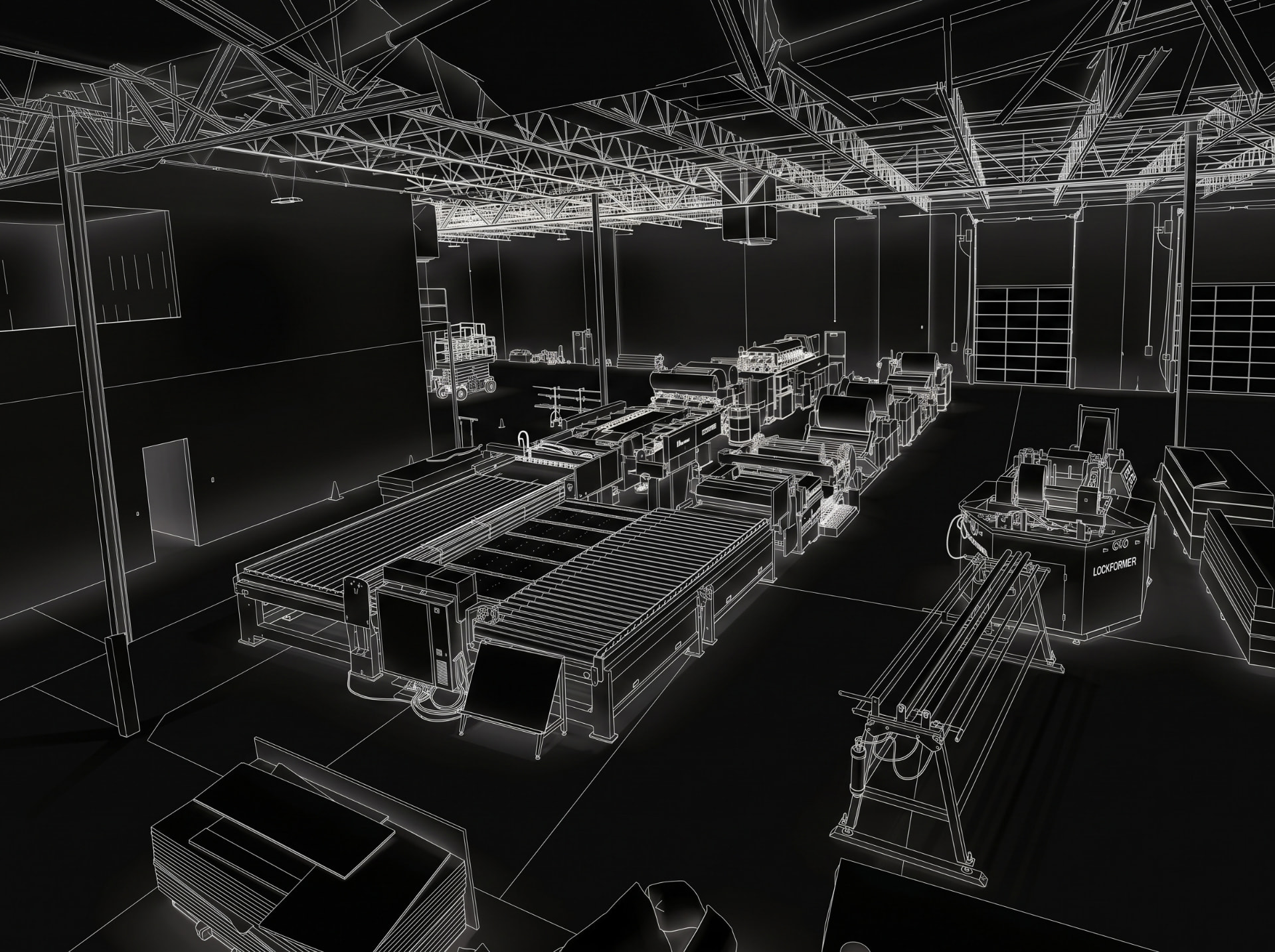 Line drawing of the FABWERKS production equipment